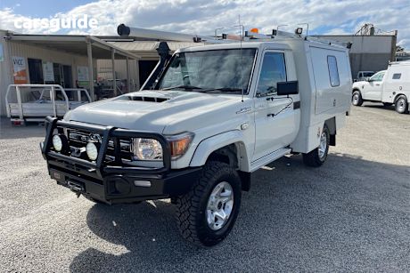 White 2021 Toyota Landcruiser Cab Chassis Gxl