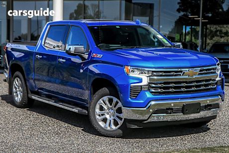 Blue 2024 Chevrolet Silverado Crew Cab Pickup 1500 Ltz Premium