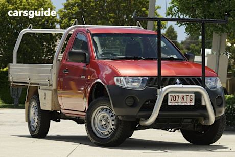 Red 2007 Mitsubishi Triton Cab Chassis Gl