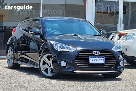 Black 2014 Hyundai Veloster Coupe Sr Turbo