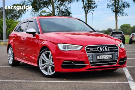 Red 2015 Audi S3 Hatchback Sportback 2.0 Tfsi Quattro