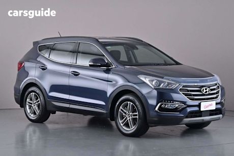 Blue 2017 Hyundai Santa FE Wagon Active Crdi (4X4)