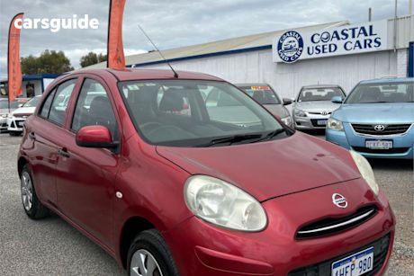 Red 2013 Nissan Micra Hatchback St