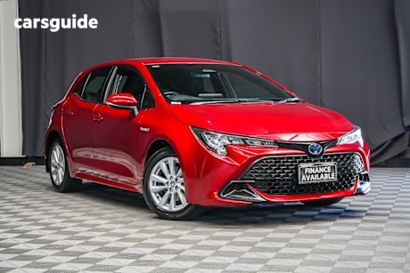 Red 2023 Toyota Corolla Hatchback Ascent Sport Hybrid