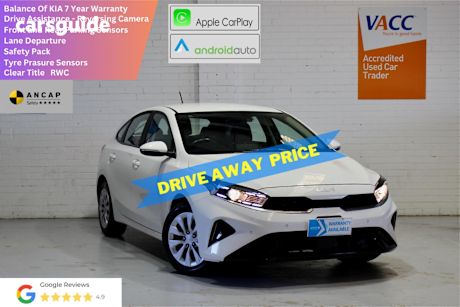 White 2022 Kia Cerato Hatchback S