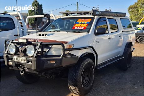 White 2007 Toyota Hilux Dual Cab Chassis Sr (4X4)