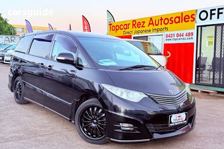 Black 2008 Toyota Estima Wagon AERAS