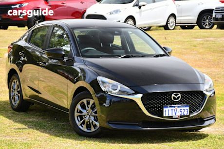 Black 2021 Mazda 2 Sedan G15 Pure