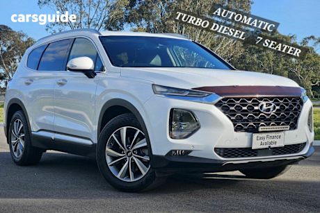 White 2018 Hyundai Santa FE Wagon Elite Crdi Satin (Awd)