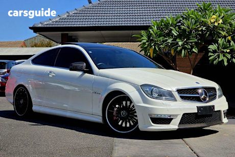 White 2012 Mercedes-Benz C63 Coupe Amg