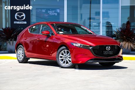 Red 2025 Mazda 3 Hatchback G20 Pure