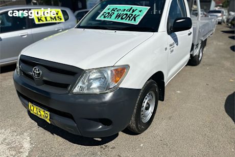 White 2005 Toyota Hilux Cab Chassis Workmate