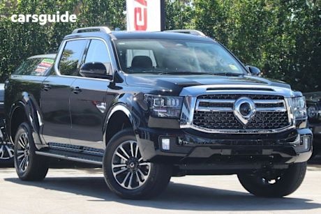 Black 2025 GWM Cannon Alpha Dual Cab Utility Ultra (4X4)