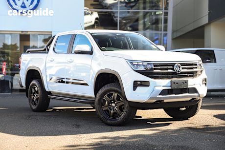 White 2025 Volkswagen Amarok Dual Cab Utility 10-Deserts Edt Tdi500 4Motion