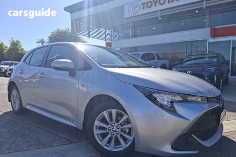 Silver 2025 Toyota Corolla Hatchback Ascent Sport Hybrid