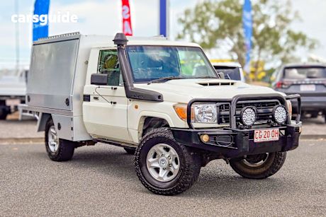 White 2017 Toyota Landcruiser Cab Chassis Workmate (4X4)