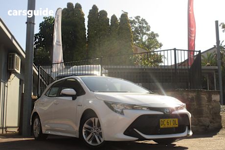 White 2022 Toyota Corolla Hatchback Ascent Sport Hybrid