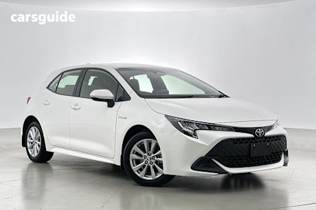 White 2024 Toyota Corolla Hatchback Ascent Sport Hybrid
