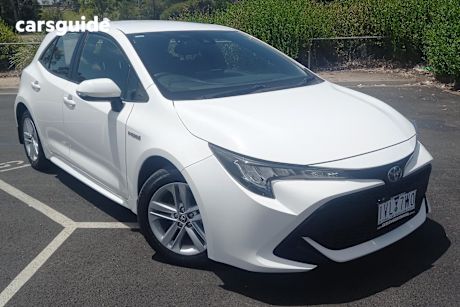 White 2022 Toyota Corolla Hatchback Ascent Sport Hybrid