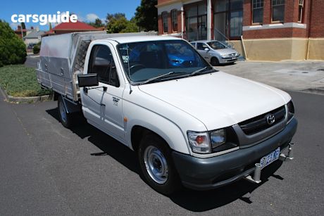 White 2002 Toyota Hilux Cab Chassis