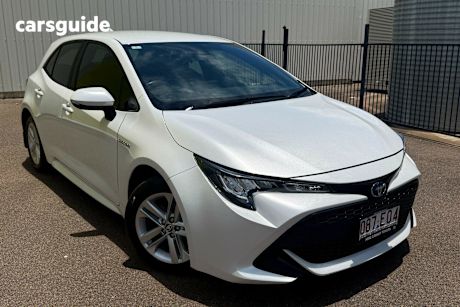 White 2021 Toyota Corolla Hatchback Ascent Sport Hybrid