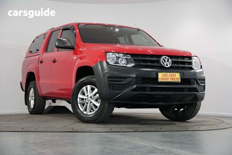 Red 2020 Volkswagen Amarok Dual Cab Utility Tdi420 Core 4Motion (4X4)