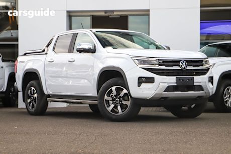 White 2025 Volkswagen Amarok Dual Cab Utility Style Tdi500 4Motion Tray