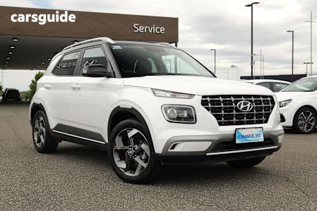 White 2023 Hyundai Venue Wagon Elite (Black) Two-Tone Roof