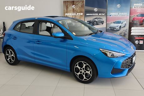 Blue 2025 MG MG3 Hatchback Essence Hybrid+