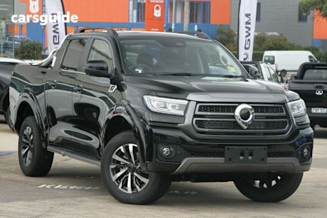 Black 2025 GWM Cannon Dual Cab Utility Ultra (4X4)