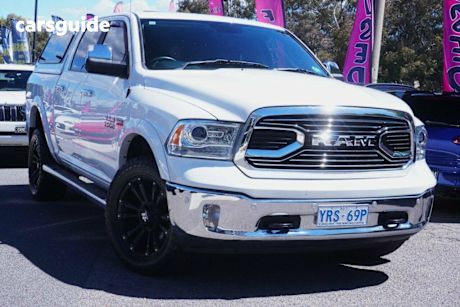 White 2019 RAM 1500 Crew Cab Utility Laramie (4X4) Fd3.2