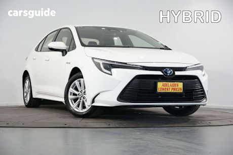 White 2023 Toyota Corolla Sedan Ascent Sport Hybrid