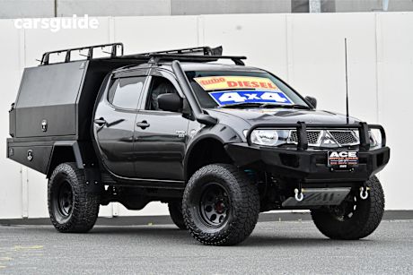 Black 2012 Mitsubishi Triton Double Cab Utility Gl-R (4X4)