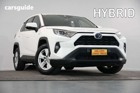 White 2019 Toyota RAV4 Wagon Gx 2Wd Hybrid