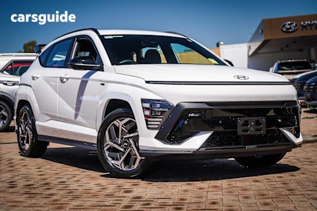 White 2025 Hyundai Kona Wagon Hybrid N Line