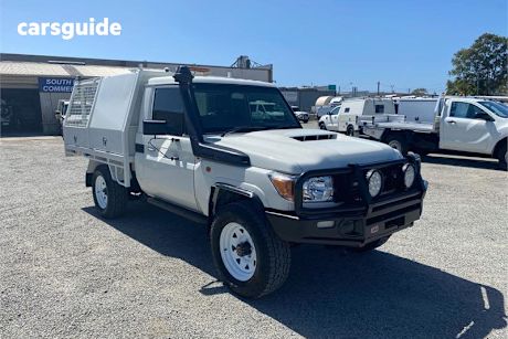 White 2020 Toyota Landcruiser Cab Chassis Workmate