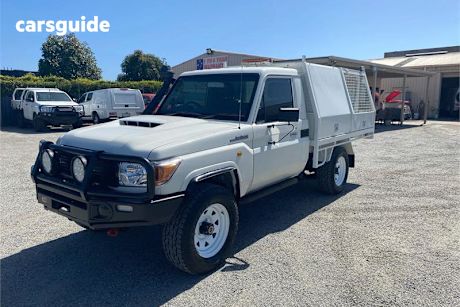 White 2020 Toyota Landcruiser Cab Chassis Workmate