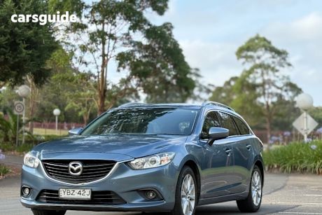 Blue 2014 Mazda 6 Wagon Sport