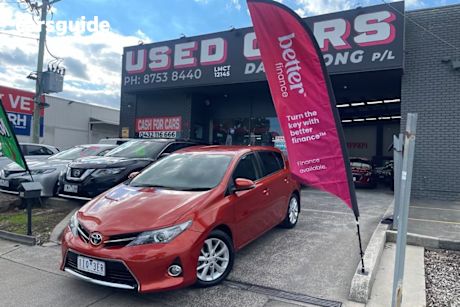 Orange 2013 Toyota Corolla Hatchback Ascent Sport