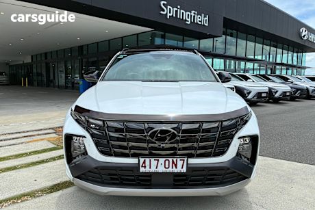 White 2022 Hyundai Tucson Wagon Highlander (Awd)