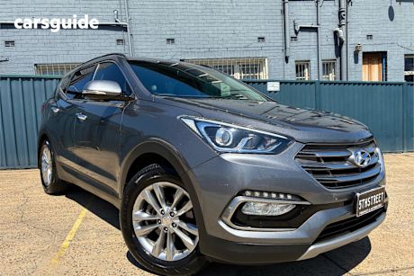 Grey 2016 Hyundai Santa FE Wagon Elite Crdi (4X4)