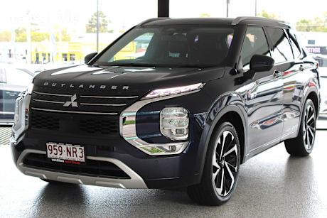 Blue 2022 Mitsubishi Outlander Wagon Phev Exceed 5+2 Seat (Awd)