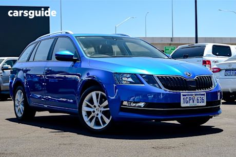 Blue 2017 Skoda Octavia Wagon 110 Tsi