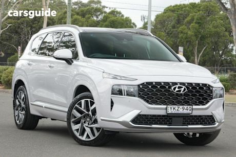 White 2023 Hyundai Santa FE Wagon Highlander Crdi (Awd)