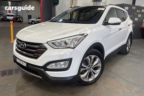 White 2015 Hyundai Santa FE Wagon Highlander Crdi (4X4)