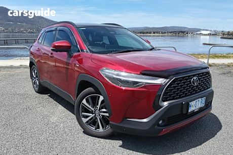 Red 2024 Toyota Corolla Cross Wagon Atmos Awd Hybrid