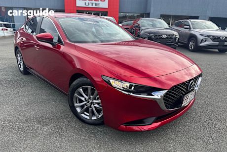 Red 2019 Mazda 3 Sedan G20 Pure