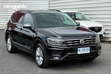 Black 2021 Volkswagen Tiguan SUV 162TSI PROLINE ALLSPACE WAGON 7SP 4MOTION 2.0T