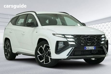 White 2024 Hyundai Tucson Wagon Hybrid N Line (Fwd)