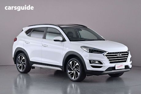 White 2019 Hyundai Tucson Wagon Highlander (Awd)